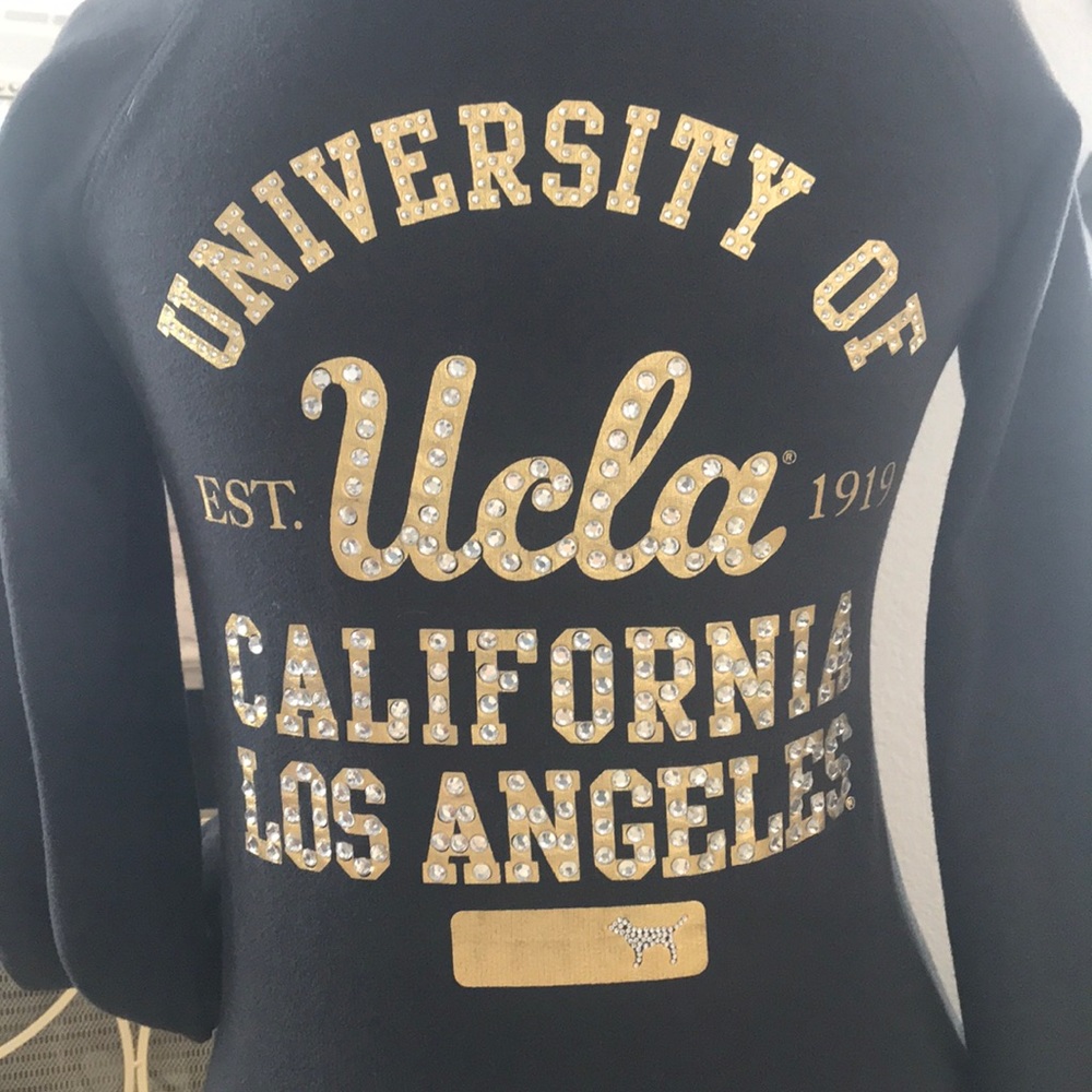 PINK UCLA Zip-up Bling Hoodie - Picture 3 of 5